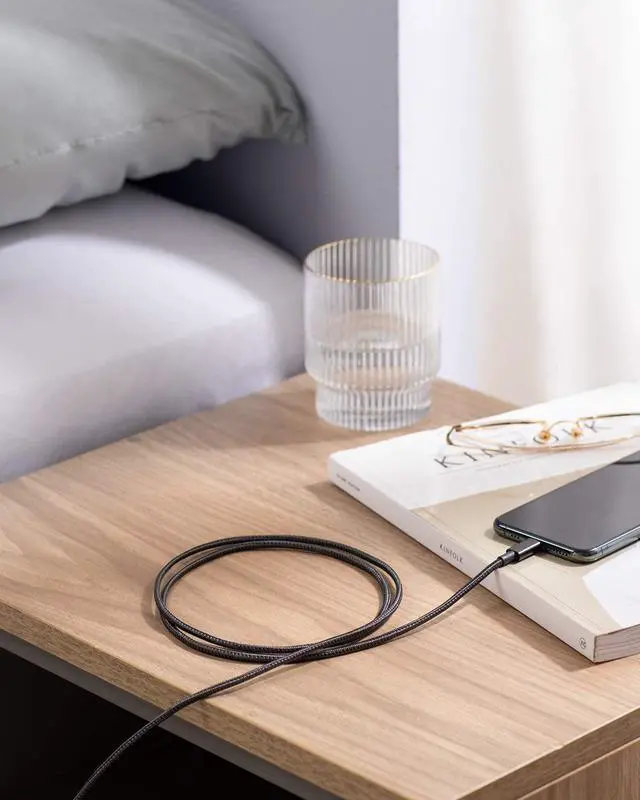 Alt view image 7 of 7 - Anker 6 ft Premium Double-Braided Nylon Lightning Cable [2-Pack], Apple MFi Certified for iPhone Chargers, iPhone X/8/8 Plus/7/7 Plus/6/6 Plus/5s, iPad, iPad Mini, and More (Black)