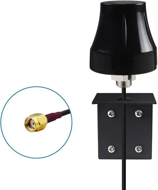 Alt view image 2 of 7 - Waterproof Dual Band WiFi 2.4GHz 5GHz 5.8GHz Mini Omni-Directional 5dBi Wall Mount Outdoor RP-SMA Male Antenna for WiFi Router Hotspot Wireless Network Card Security IP Camera