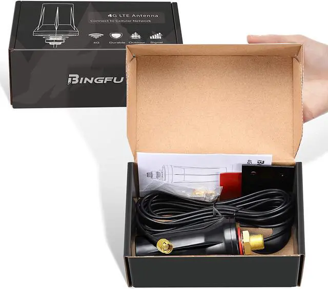 Alt view image 6 of 7 - Bingfu 4G LTE Outdoor Wall Mount Waterproof Antenna SMA Male Antenna Compatible with Verizon AT&T T-Mobile Sprint 4G LTE Router Gateway Modem Cellular Trail Camera