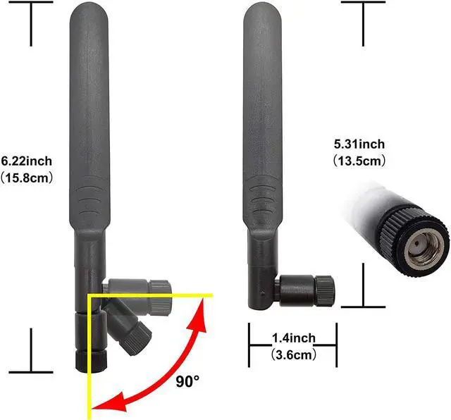 Alt view image 2 of 7 - WiFi Antenna 8dBi RP-SMA Male 2.4Ghz 5.8Ghz Dual Band + 10in U.FL IPEX MHF4 to RP SMA Female Extension Cable for M.2 NGFF + Computer Back Slot Cover Bracket