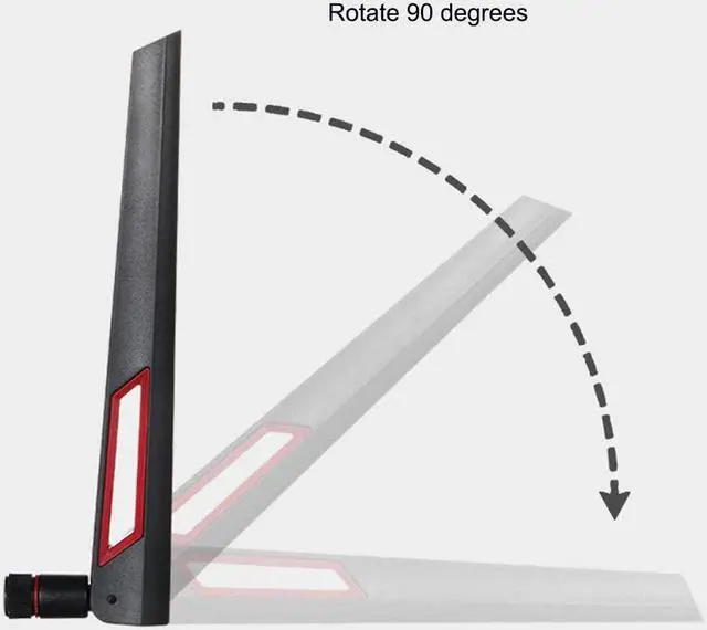 Alt view image 3 of 6 - WiFi Antenna Dual Band 2.4GHz 5.8GHz 10 DBI RP-SMA Router for PCI-E WiFi Network Card USB Wireless Adapter Security IP Camera and ASUS RT-AC68u