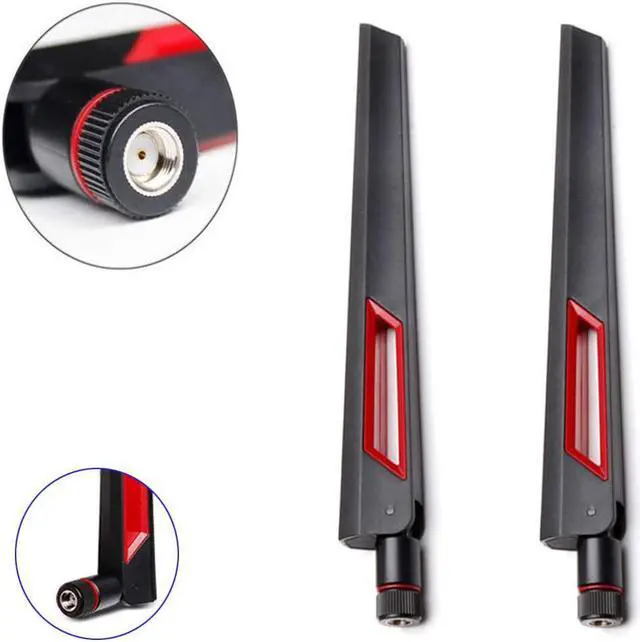 Alt view image 6 of 6 - WiFi Antenna Dual Band 2.4GHz 5.8GHz 10 DBI RP-SMA Router for PCI-E WiFi Network Card USB Wireless Adapter Security IP Camera and ASUS RT-AC68u