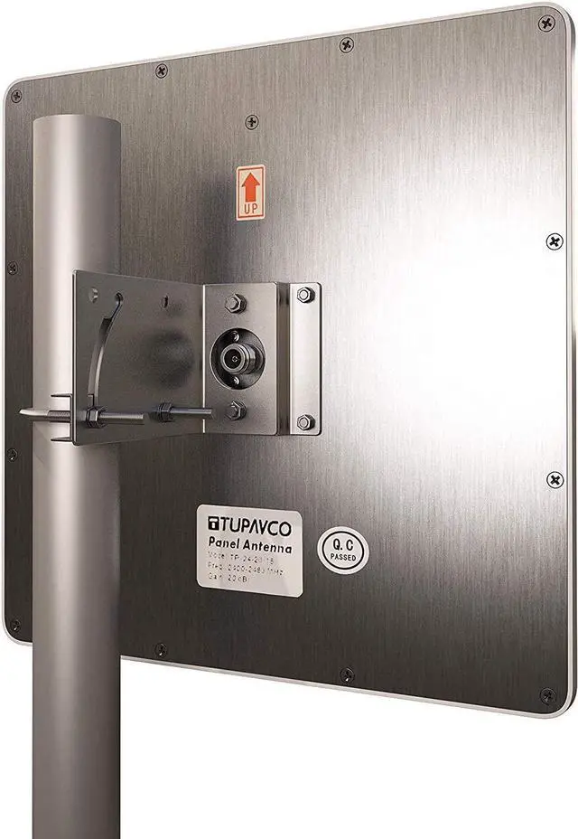 Alt view image 6 of 7 - Tupavco TP544 WiFi Panel Antenna (5GHz) (22dBi) Outdoor Directional (4900-5850 MHz) Wireless Network Signal (Pole Mast Mount) Weatherproof High-Gain Long Distance Range (N-Female Connector)