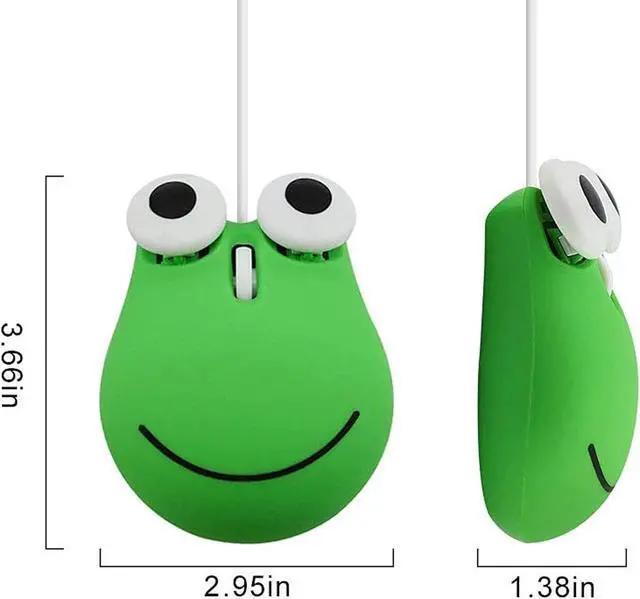 Alt view image 2 of 7 - Cute Wired Frog Mouse for Kids,Wired Frog Laptop Mouse, Computer Mouse Wired for Kid and Adult Mini Cute Lovely Animal Frog Mouse for Laptop, Desktop Computer (Green)