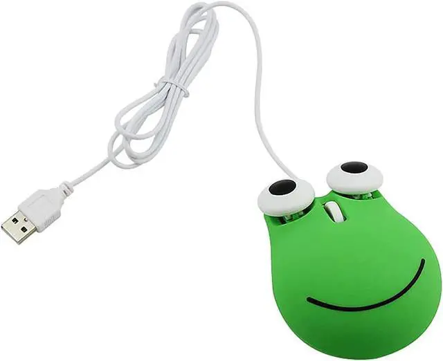 Alt view image 6 of 7 - Cute Wired Frog Mouse for Kids,Wired Frog Laptop Mouse, Computer Mouse Wired for Kid and Adult Mini Cute Lovely Animal Frog Mouse for Laptop, Desktop Computer (Green)