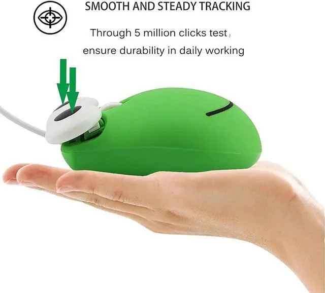 Alt view image 4 of 7 - Cute Wired Frog Mouse for Kids,Wired Frog Laptop Mouse, Computer Mouse Wired for Kid and Adult Mini Cute Lovely Animal Frog Mouse for Laptop, Desktop Computer (Green)