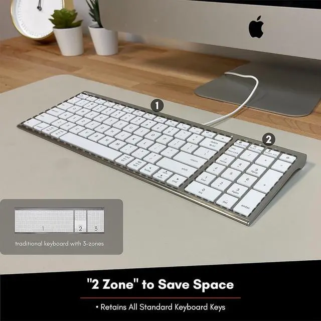 Alt view image 5 of 7 - Macally Compact USB Keyboard and Mouse Combo, Uniquely Designed to Save Space