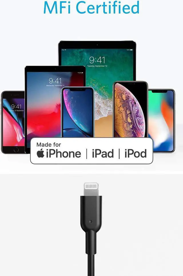 Alt view image 4 of 7 - USB C to Lightning Cable [3ft MFi Certified] Powerline II for iPhone 13 13 Pro 12 Pro Max 12 11 X XS XR 8 Plus