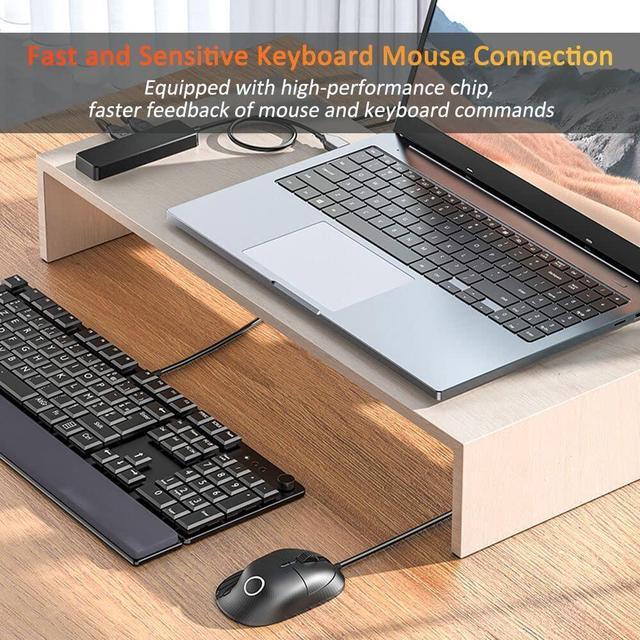 Alt view image 4 of 7 - USB 3.0 Hub, VIENON 4-Port USB Hub USB Splitter USB Expander for Laptop, Xbox, Flash Drive, HDD, Console, Printer, Camera,Keyborad, Mouse