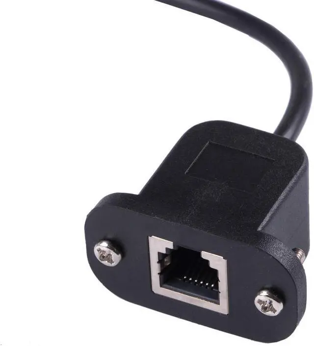 Alt view image 3 of 3 - RJ12 6p6c Female to Male Telephone Panel Mount LAN Network Ethernet Extension Cable 15cm
