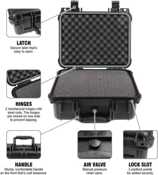Alt view image 11 of 20 - Olympia 13.47 Waterproof Hard Case with DIY Customizable Foam Fit use of Gear Equiment Camera and so on