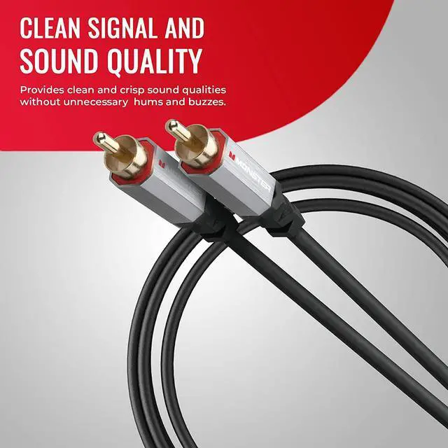 Alt view image 9 of 18 - Essentials Subwoofer Cable - Optimized RCA Cable for Reduced Sound Interference and Enhanced Sound Quality - 13 Feet Coaxial Audio Cable