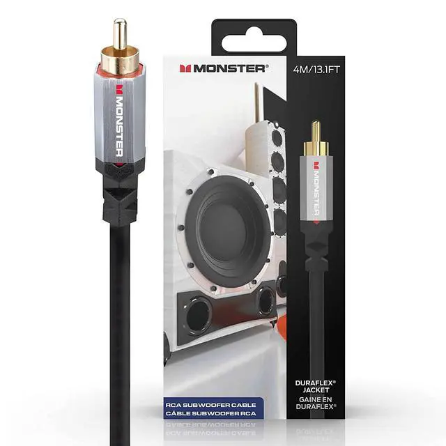 Alt view image 7 of 18 - Essentials Subwoofer Cable - Optimized RCA Cable for Reduced Sound Interference and Enhanced Sound Quality - 13 Feet Coaxial Audio Cable