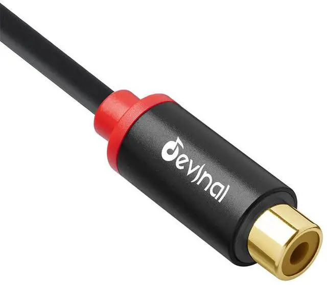 Alt view image 11 of 18 - RCA Y Cable 1 Male to 2 Female RCA Splitter subwoofer Splitter Adapter Gold Plated 10 inch