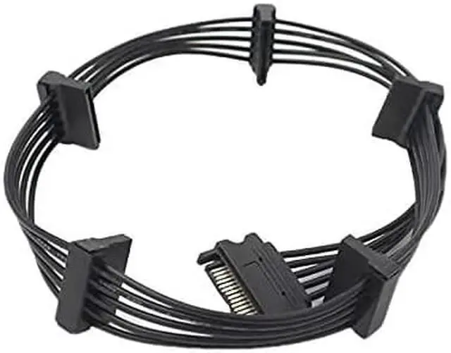 Alt view image 12 of 13 - 15 PIN Sata Power Splitter(2Packs) 15 Pin Sata to 5 Sata Power Splitter Adapter Cable- 21 Inches
