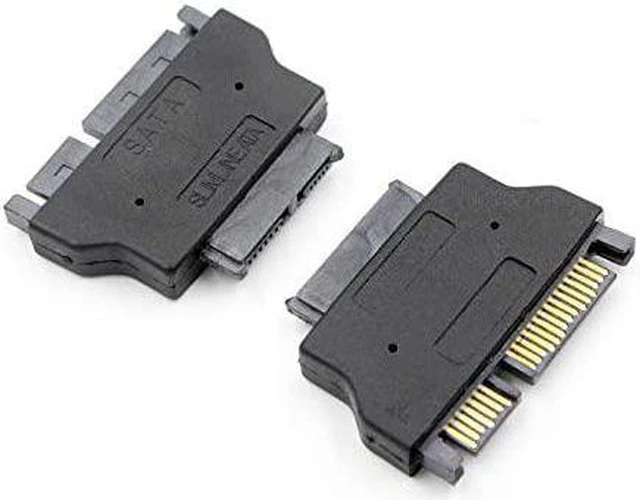 Alt view image 10 of 10 - Slimline SATA Adapter Serial ATA 7+15 22pin Male to Slim 7+6 13pin Female Adapter for Desktop Laptop HDD CD-ROM Hard Disk Drive