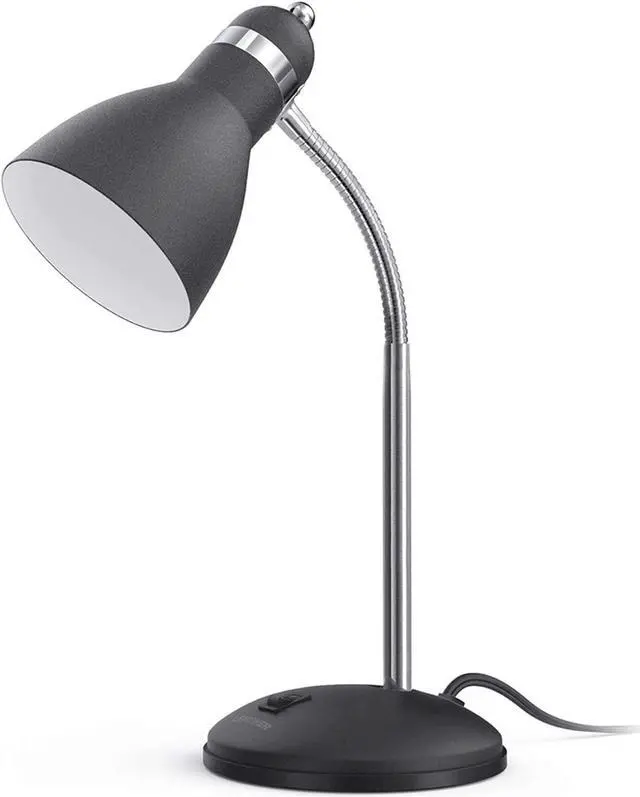 Main image of LEPOWER Metal Desk Lamp, Eye-Caring Table Lamp, Study Lamps with Flexible Goose Neck for Bedroom, Home Office (Matte Black)