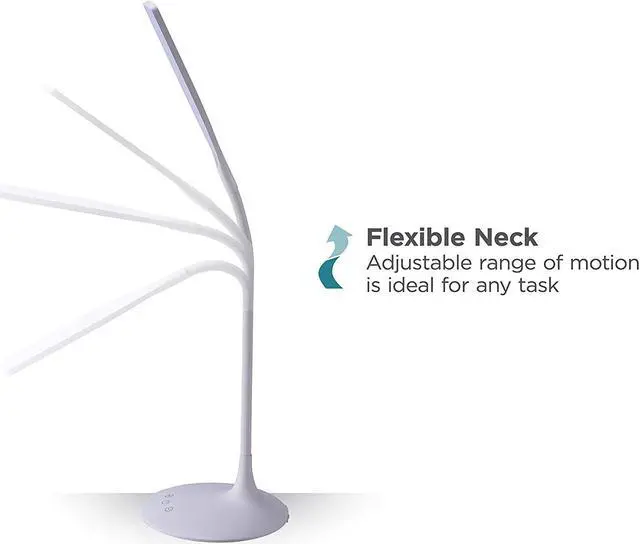 Alt view image 4 of 7 - PureOptics LED VLED1819-BD Battery LED Desk Lamp, Dimmable with Adjustable Color Temperature, 4 Hour Battery Life, Rechargeable, Eco Friendly, White