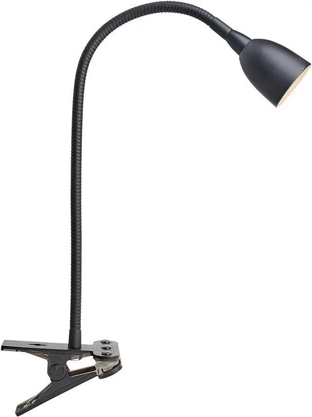Main image of Newhouse Lighting NHCLP-OL-BK Olivia LED Clamp Light Desk Lamp with Flexible Gooseneck, 3 Brightness Levels & 3 Color Modes, Black
