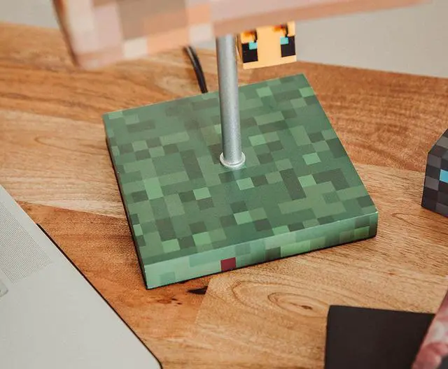 Alt view image 4 of 6 - Minecraft Yellow Bee Nest Block Desk Lamp with 3D Bee Puller | Nightstand Table Lamp with LED Mood Light for Bedroom, Desk, Living Room, Playroom | Home Decor Kids Room Essentials | Video Game Gifts