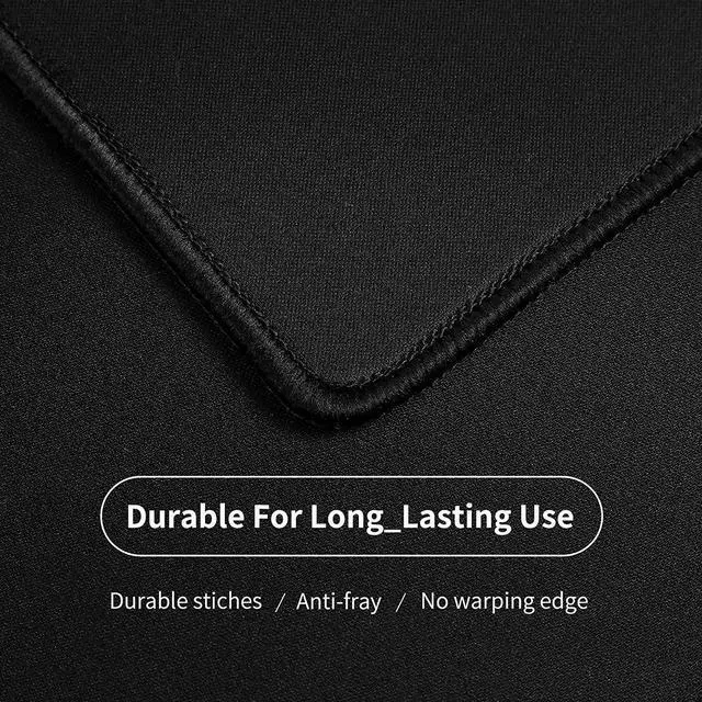 Alt view image 2 of 5 - Xiaogan Large Gaming Mouse Pad with Non-Slip Rubber Base,Stitched Edge,Desk mat for Laptop,Computer & PC, Wristing Pad for Gamer,Office & Home,Classic Black XL