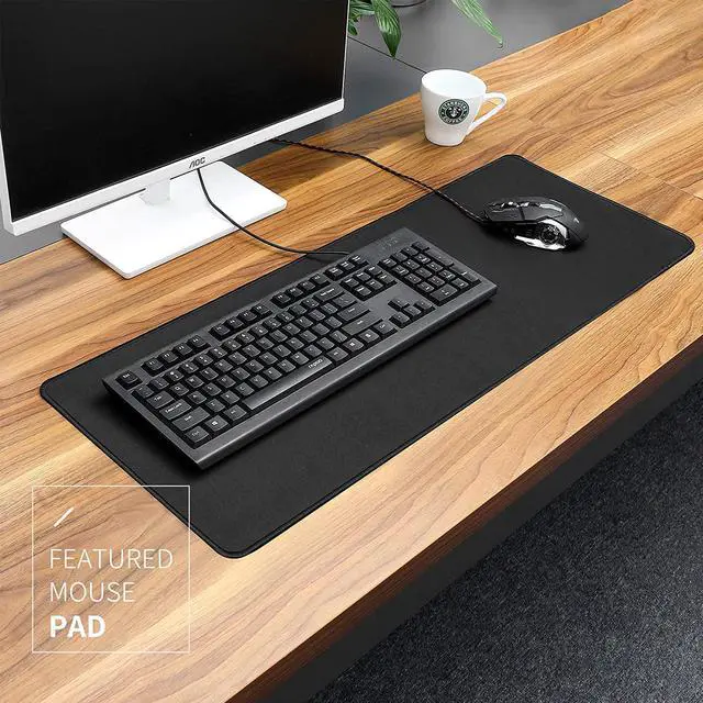 Alt view image 5 of 5 - Xiaogan Large Gaming Mouse Pad with Non-Slip Rubber Base,Stitched Edge,Desk mat for Laptop,Computer & PC, Wristing Pad for Gamer,Office & Home,Classic Black XL
