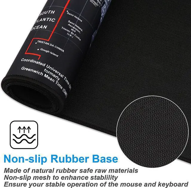 Alt view image 3 of 7 - 31.5x11.8 Inch Non-Slip Long Extended Large Gaming Mouse Pad with Stitched Edges XL Laptops Keyboard Mouse Mat (Black Gun)