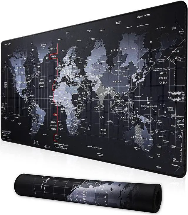 Main image of 31.5x11.8 Inch Non-Slip Long Extended Large Gaming Mouse Pad with Stitched Edges XL Laptops Keyboard Mouse Mat (Black Gun)