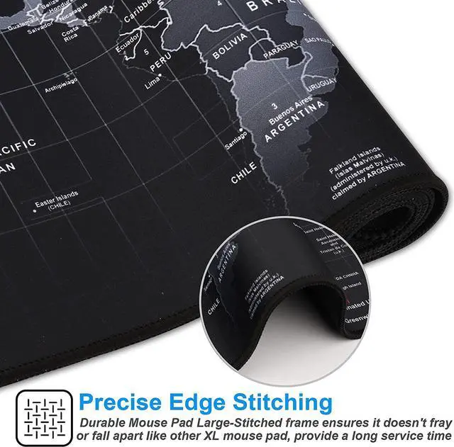 Alt view image 5 of 6 - Xiaogan XXL Professional Large Mouse Pad & Computer Game Mouse Mat (35.4x15.7x0.1IN, Map) (9040 Map)