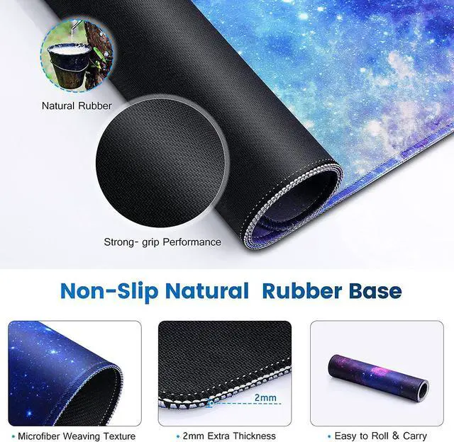 Alt view image 4 of 6 - Gaming Mouse Pad Large Mouse Pad XL 31. 5x11.8in Big Extended Computer Keyboard Mouse Mat Desk Pad for Laptop with Stitched Edges Waterproof Mousepad for Gamer Home&Office