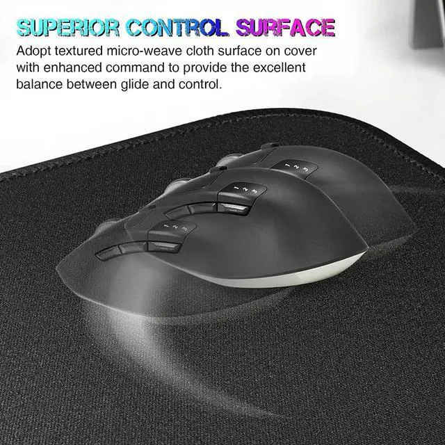 Alt view image 6 of 7 - ETZ Large Gaming Mouse Pad 31.5 x 11.8 × 0.12 in,with Stitched Edges,Extended Mousepad,Durable Non-Slip Natural Rubber Base,Washable Keyboard Pad, (Black Mouse Pad (80 * 30)-XIU)