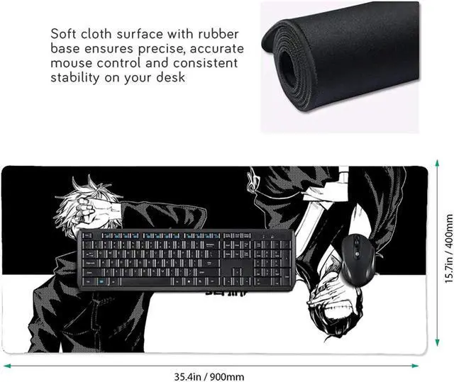 Alt view image 2 of 5 - Jujutsu Kaisen Mouse pad15.7  35.4 Inch Non-Slip Mouse Mat Personalized Desk Pad Stylish Desk Mat for Office Computer Professional Esports 15.7  35.4 Inch