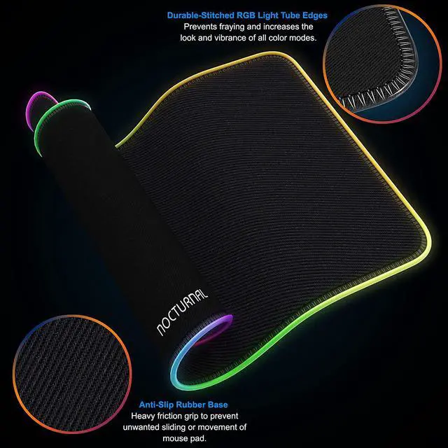 Alt view image 3 of 6 - RGB Gaming Mouse Pad Large Mouse Pad Mousepad Gaming XXL Mouse Pad 31.5x11.8 Keyboard and Mouse Pad RGB Mouse Pad Mouse Pad XL LED Mouse Pad Gaming Desk Pad 13 Lighting Modes Keyboard Mat