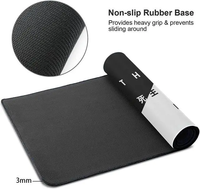 Alt view image 8 of 12 - Gaming Mouse Pad Black and White Cherry Blossom XXL XL Large Mouse Pad Mat Long Extended Mousepad Desk Pad Non-Slip Rubber Mice Pads Stitched Edges (31.5x11.8x0.12 Inch)