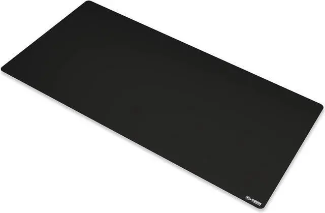 Alt view image 2 of 6 - 3XL Extended Gaming Mouse Mat/Pad - Large, Wide (3XL Extended) Black Cloth Mousepad, Stitched Edges | 24"x48" (G-3XL)
