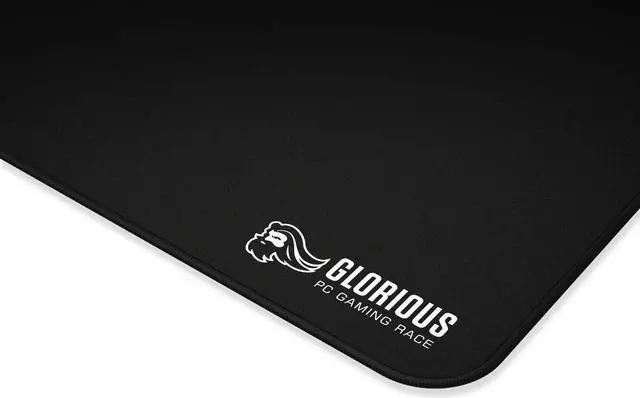 Alt view image 3 of 6 - 3XL Extended Gaming Mouse Mat/Pad - Large, Wide (3XL Extended) Black Cloth Mousepad, Stitched Edges | 24"x48" (G-3XL)