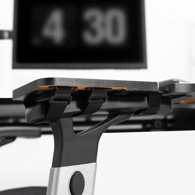 Alt view image 7 of 7 - Wood Arm Rest Mouse Pad with Wrist Cushion Adjustable Length Support Platform Tray Chair Attachment Extension with Straps Black MOUNT-MS02D