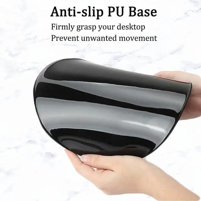 Alt view image 6 of 7 - Ergonomic Wrist Support Mouse Pad - Comfortable Computer Mouse Pad with Non-Slip PU Base for Home Office Working Gaming (Cute Dog Paw)