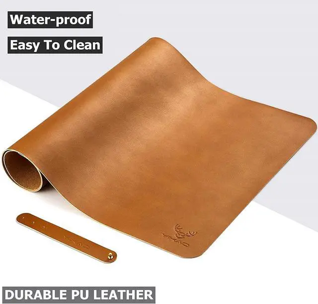 Alt view image 4 of 7 - Mouse Pad Desk Mat Map, Microfiber Leather Desk pad Large Mouse pad, Waterproof Desk Mat for Desktop 31'x15.5' Brown