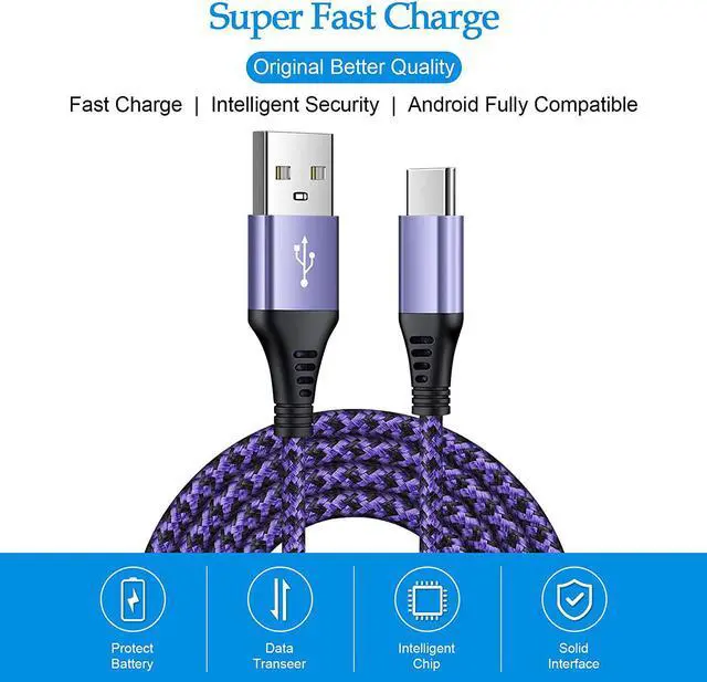 Alt view image 2 of 7 - [2-Pack,6FT]USB Type C Cable Fast Charging for Google Pixel 6,Android Charger Cable Type C Charging Cord for Google Pixel 8 Pro/8/7a/7 Pro/6 Pro/6a/5a/4a/5;Samsung Galaxy S24/S23/S22/S21Ultra/A54/A34