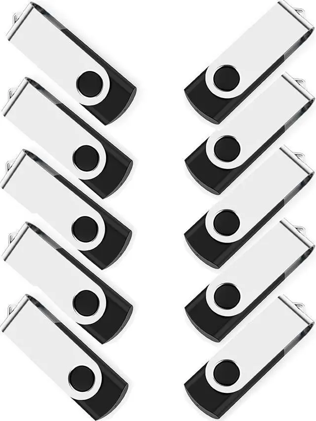 Alt view image 3 of 7 - 10 Pack 128MB USB Flash Drive Bulk Pack Bulk USB 2.0 Flash Drives Thumb Drive Swivel Memory Stick Jump Drive Pen Drive Zip Drive