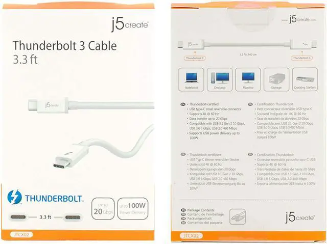 Alt view image 6 of 7 - USB C Cable - 3.3ft Passive USB Type C Charger | Heavy Duty USB C Charging Cable | Thunderbolt 3 Compatible | Up to 20 Gbps Data Transfer Speed, 4K @ 60HZ, 100W Power - White (JTCX02)