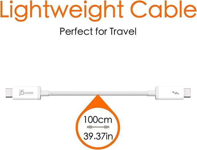 Alt view image 3 of 7 - USB C Cable - 3.3ft Passive USB Type C Charger | Heavy Duty USB C Charging Cable | Thunderbolt 3 Compatible | Up to 20 Gbps Data Transfer Speed, 4K @ 60HZ, 100W Power - White (JTCX02)