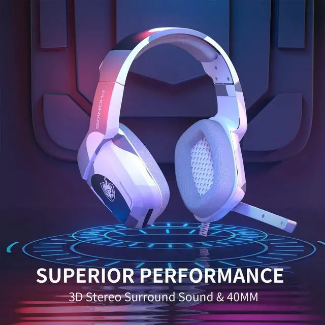 Alt view image 7 of 7 - PHOINIKAS Gaming Headset for PS4, Xbox One, PC, Laptop, Mac, Nintendo Switch, 3.5MM PS4 Stereo Headset Over Ear Headphones with Noise-Cancelling Mic, Bass Surround - Camo