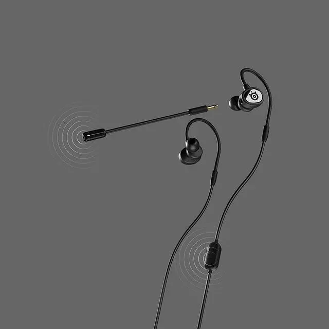 Alt view image 4 of 5 - Tusq in-Ear Mobile Gaming Headset C Dual Microphone with Detachable Boom Mic C Ergonomic Suspension Design Earphones C for Mobile