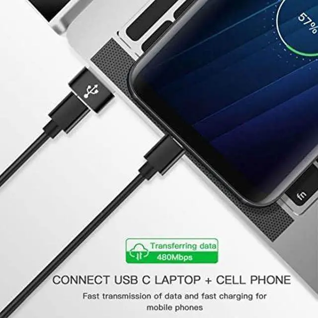 Alt view image 3 of 7 - -2 Pack USB-C Female to USB Male Adapter USB C to USB A Adapter Compatible with Mbook Notebook Tablet Smartphone Such as  Galaxy