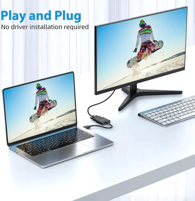 Alt view image 2 of 7 - HDMI to VGA 5-Pack HDMI to VGA Adapter Cable (Male to Female) 1080P Cord for Computer Desktop Laptop PC Monitor Projector HDTV Chromebook Raspberry Pi Roku Xbox and More