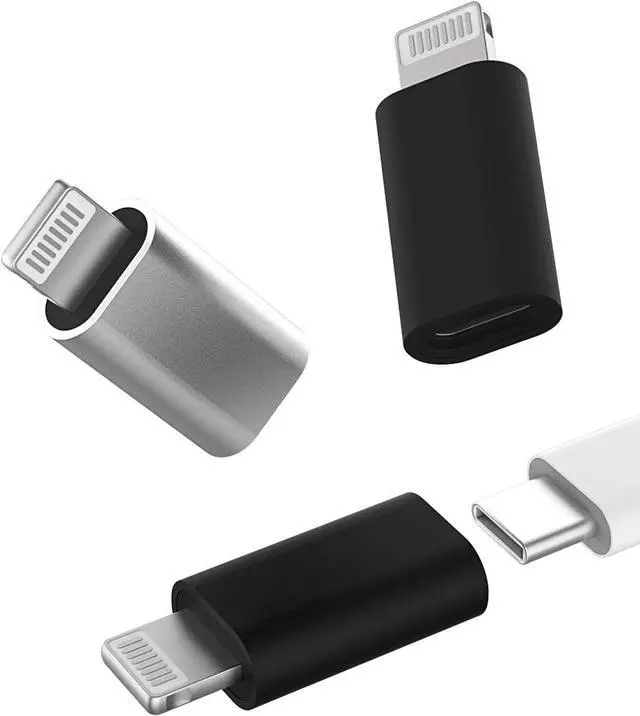 Main image of 3Pack USB-C Female to Lightning Male Adapter Lightning to USB C Adapter Type C Cable Charger Adaptor for Apple iPhone 12 11 Mini PRO MAX XS XR X SE2 7 8Plus Ipad AIR Airpods USBC Charging Converter