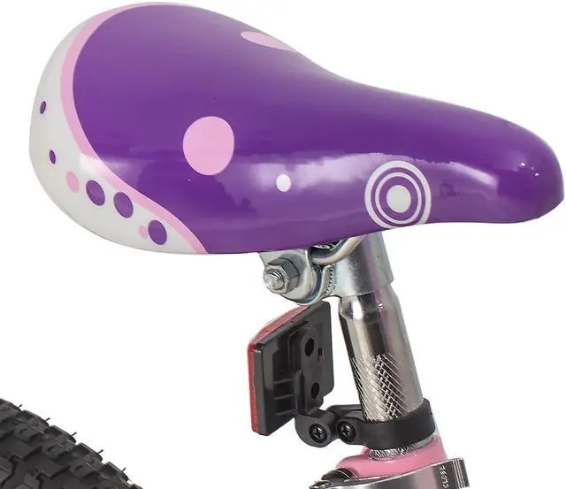 Alt view image 2 of 18 - JOYSTAR Paris Girl's Bike for Ages 4-7 Years Old, Children Bike with Training Wheels for 16" Kid's Bike(PURPLE & PINK)