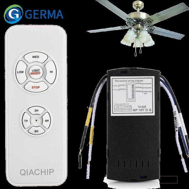 Universal Ceiling Fan Lamp Remote Control 110-240v Switch Timing